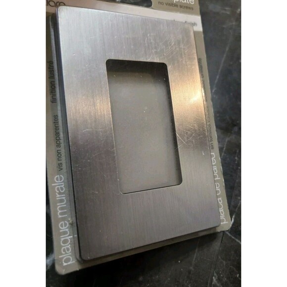 Lutron Switchplate Wallplate Gloss Finish Stainless Steel CW-1B-SS New Unopened - Picture 4 of 4